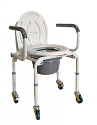Кресло-стул с санитарным оснащением FS 813 (на 4-х колесах) ЭС ФСС